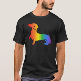 Regnbågsdachshund hundälskare t shirt
