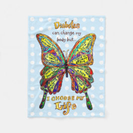 Regnbågsdiabetes Min Life Butterfly Blanket Fleecefilt