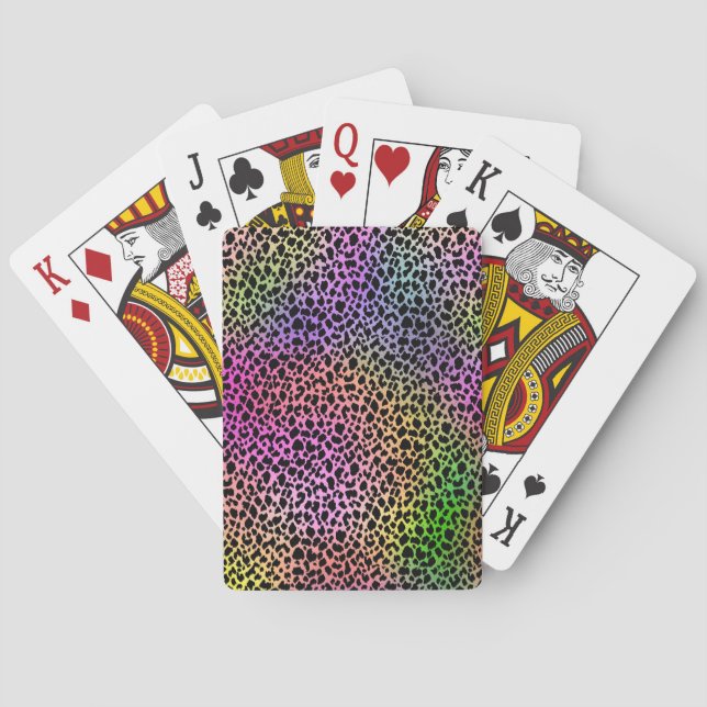 Regnbågsdjursutskrift Casinokort (Baksidan)