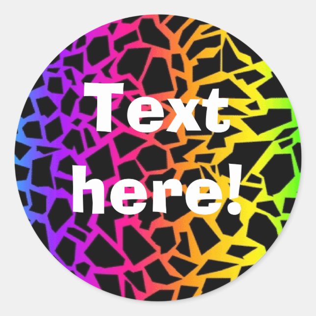 Regnbågsdjusterdekal Runt Klistermärke (Framsida)