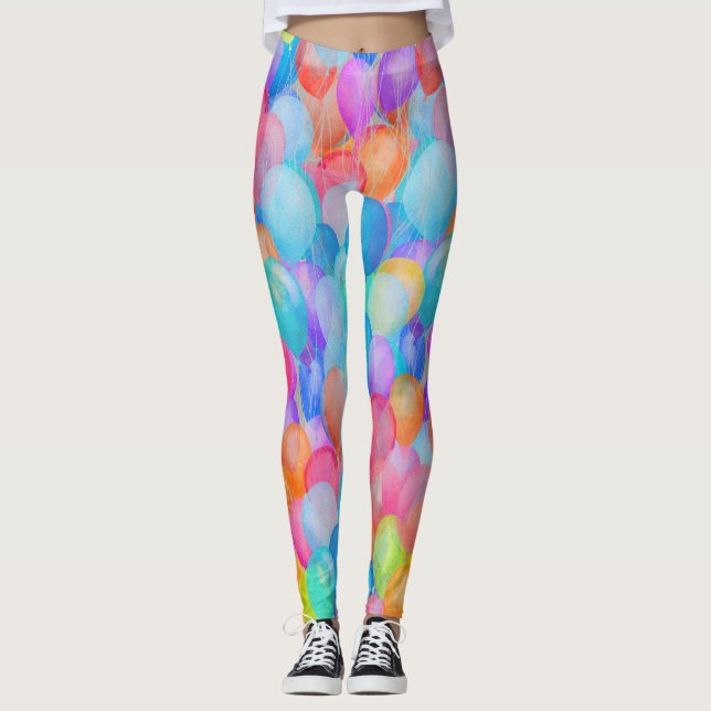 Regnbågsdrömmar: vattenfärgsbubblor leggings (Framsida)
