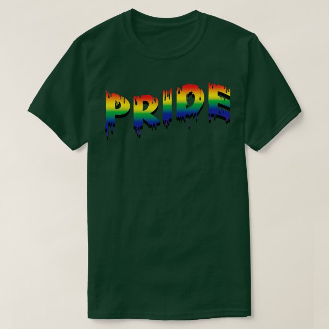 Regnbågsdropp Pride Flagga T Shirt (Design framsida)