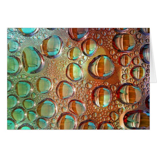 Regnbågsdroppar Hälsningskort (Framsidan Horizontal)