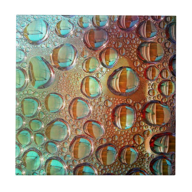 Regnbågsdroppar Kakelplatta (Framsidan)