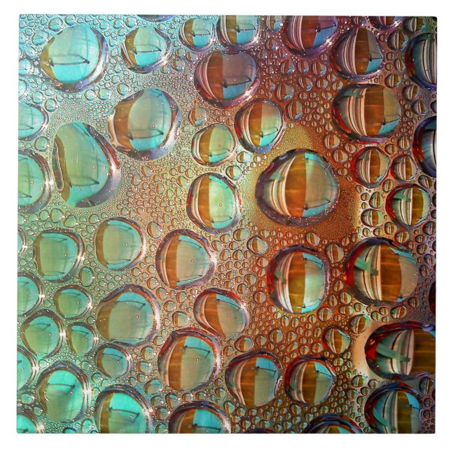 Regnbågsdroppar Kakelplatta (Framsidan)