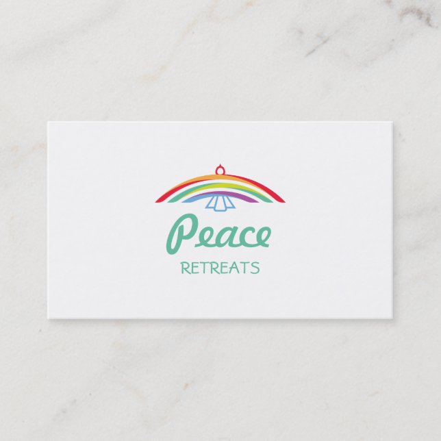 Regnbågsduva (vass/fullt färg) visitkort (Framsida)