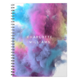 regnbågseffekt monogram anteckningsbok