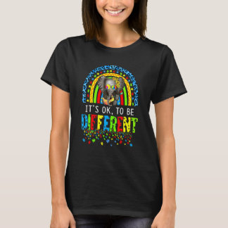RegnbågsElefant Det är Ok att Vara Annorlunda Auti T Shirt