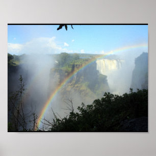regnbågsfall vatten vattenfall park guld gyllene poster