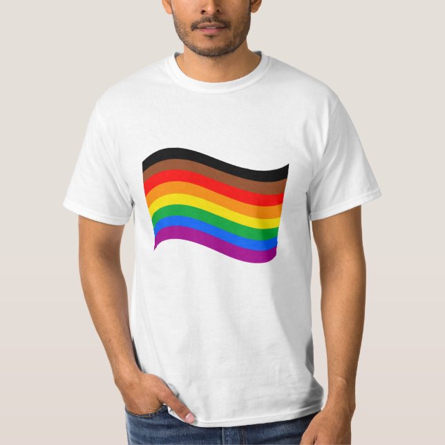 Regnbågsfana för Philly Pride T Shirt (Framsida)