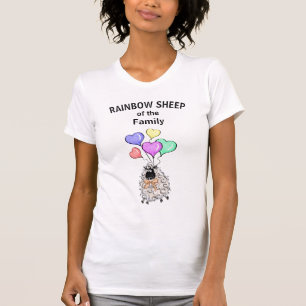 Regnbågsfår i familjen T-Shirt