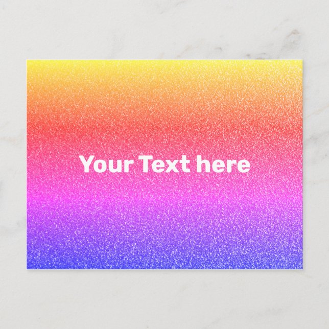 Regnbågsfärg Gradient Ombre Textur Texturerad Vykort (Framsida)