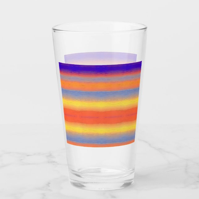 Regnbågsfärg Gradientpenseldrag Glaskopp (Framsida)