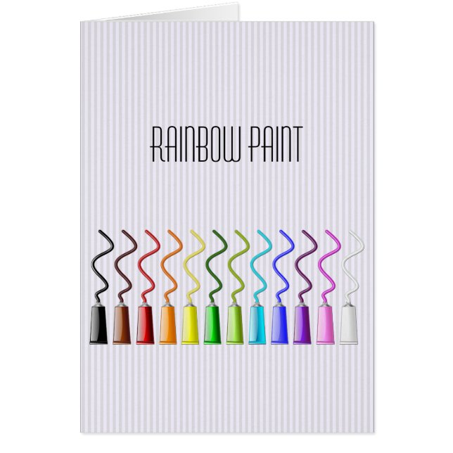 regnbågsfärg hälsningskort (Framsidan)