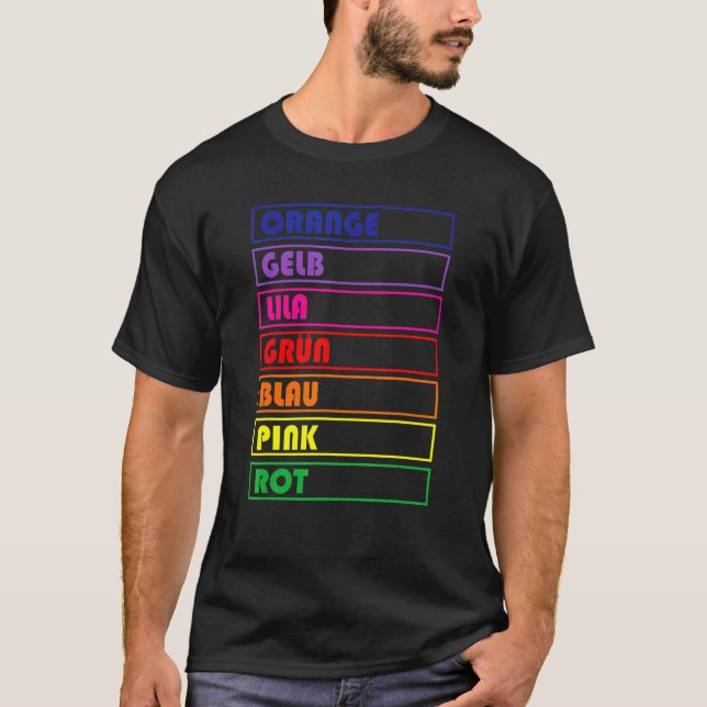 Regnbågsfärg Optisk Illusionist Magiker T Shirt (Framsida)