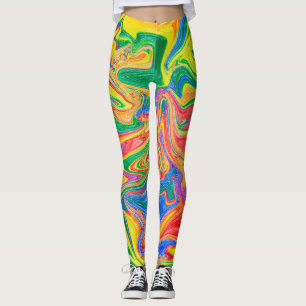 Regnbågsfärg Paroming Leggings