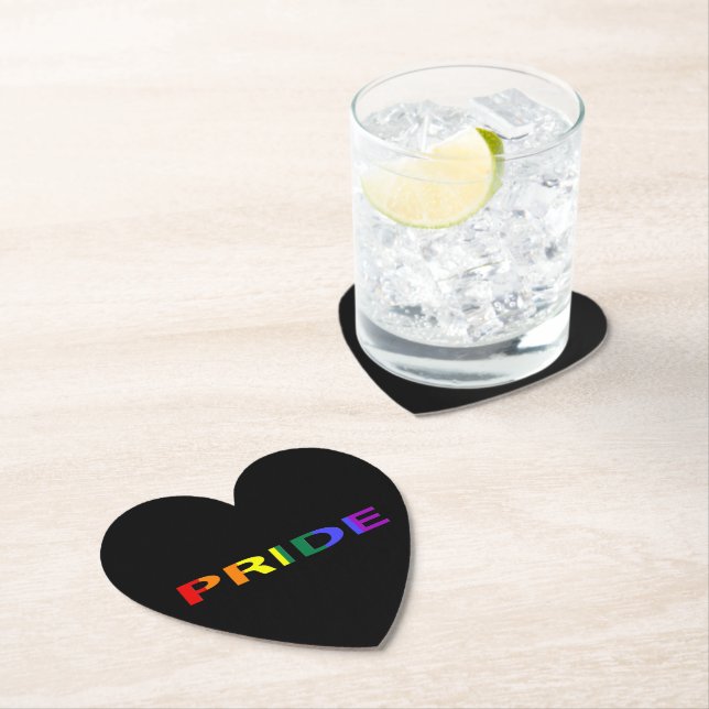 Regnbågsfärgad Pride-ord Underlägg Papper (Insitu)