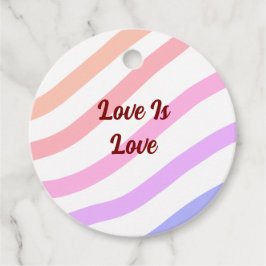Regnbågsfärgad rand pastel kärlek är kärlek pride gåvor etiketter