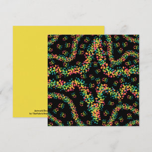 Regnbågsfärgad Seurat-stil Pointillism-mönster Kort