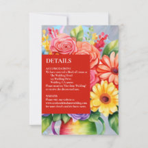 Regnbågsfärgade Blommor Detaljer Inneslutningskort