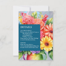 Regnbågsfärgade Blommor Detaljer Inneslutningskort