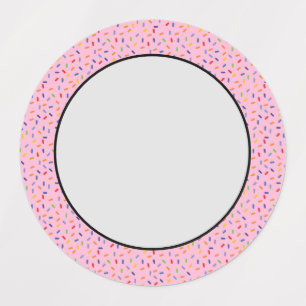 Regnbågsfärgade Konfetti Ljus Rosa Klistermärke
