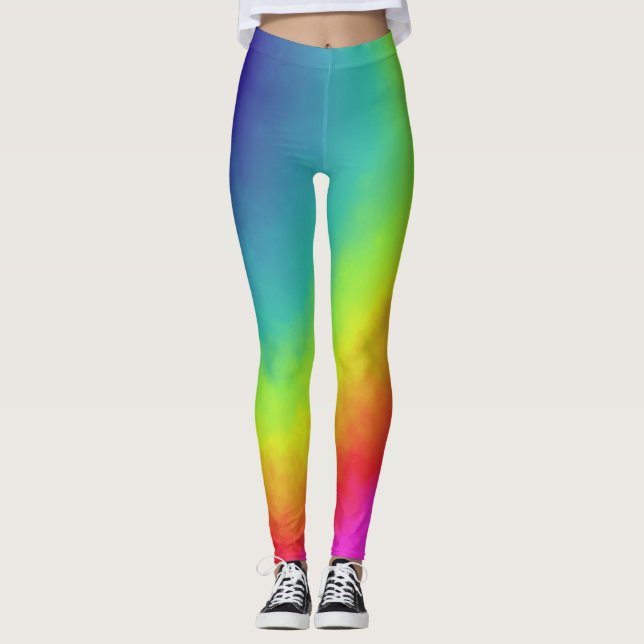 regnbågsfärgade leggings (Framsida)
