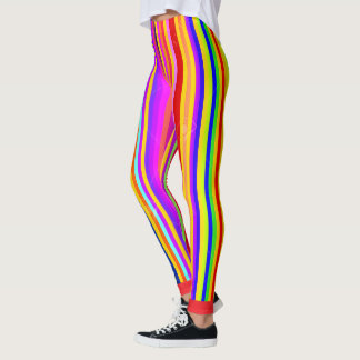 Regnbågsfärgade Ränder Leggings