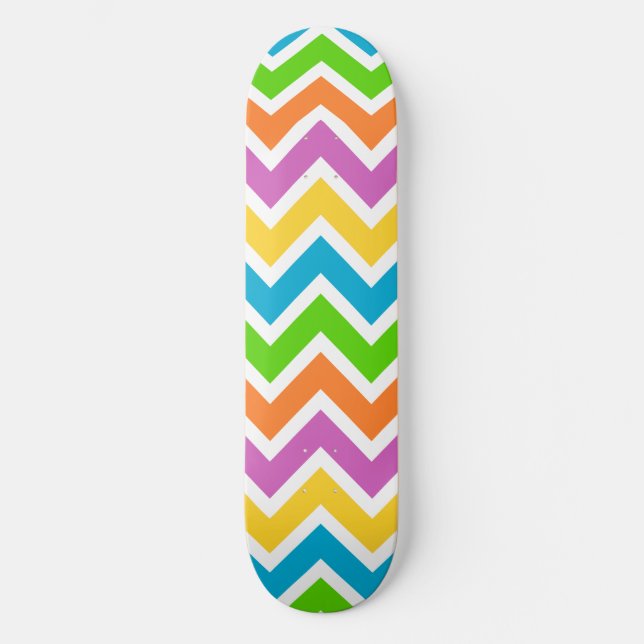 Regnbågsfärgade våg mini skateboard bräda 18,5 cm (Framsida)