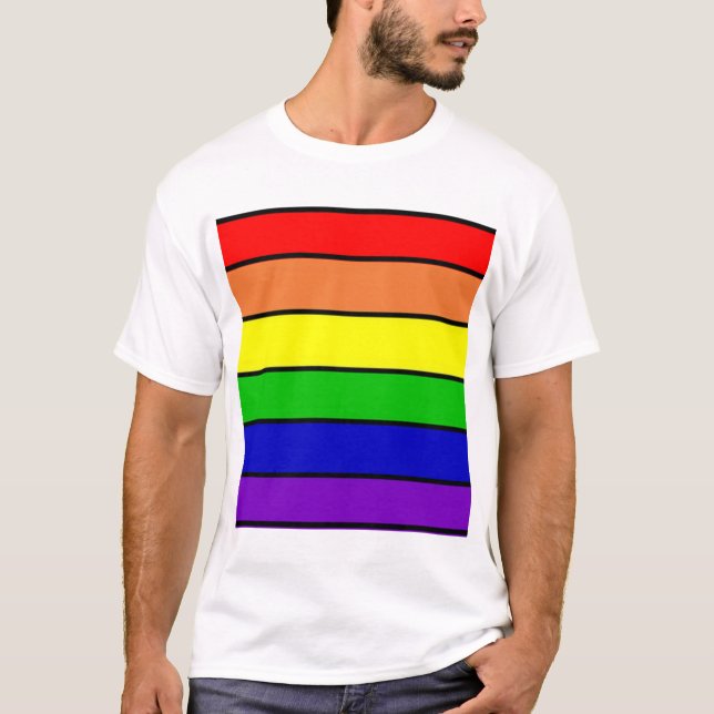 Regnbågsfärger HBTQ Homosexuell/Queer Tröja (Framsida)