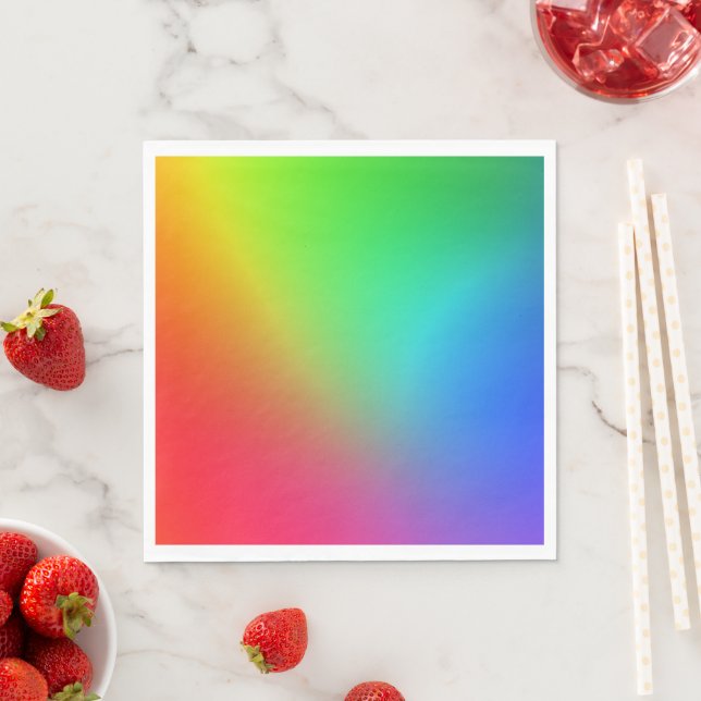 Regnbågsfärggradient Pappersservett (Insitu)