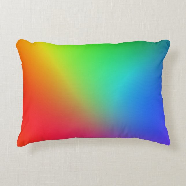 Regnbågsfärggradient Prydnadskudde (Framsidan)