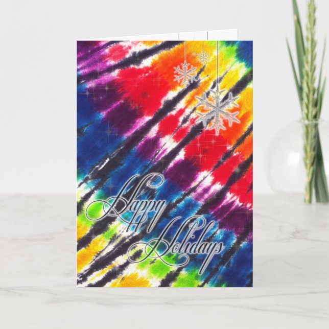 Regnbågsfärgning Holiday Card Helgkort (Framsida)