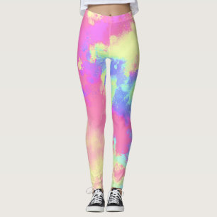 Regnbågsfärgplatta, effekt leggings