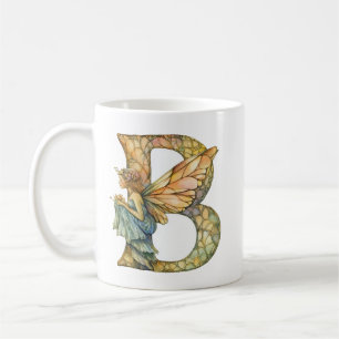 Regnbågsfée initial 'B' Kaffemugg