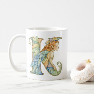 Regnbågsfée Initial 'K' Kaffemugg