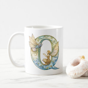 Regnbågsfée Initial 'Q' Kaffemugg