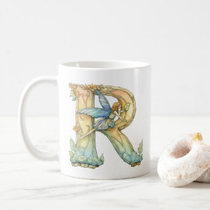 Regnbågsfée Initial 'R' Kaffemugg