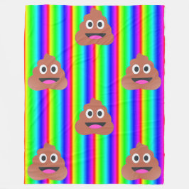 regnbågsfilt för emoji fleecefilt