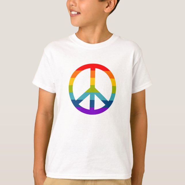 Regnbågsfilter, Fredstecken T Shirt (Framsida)
