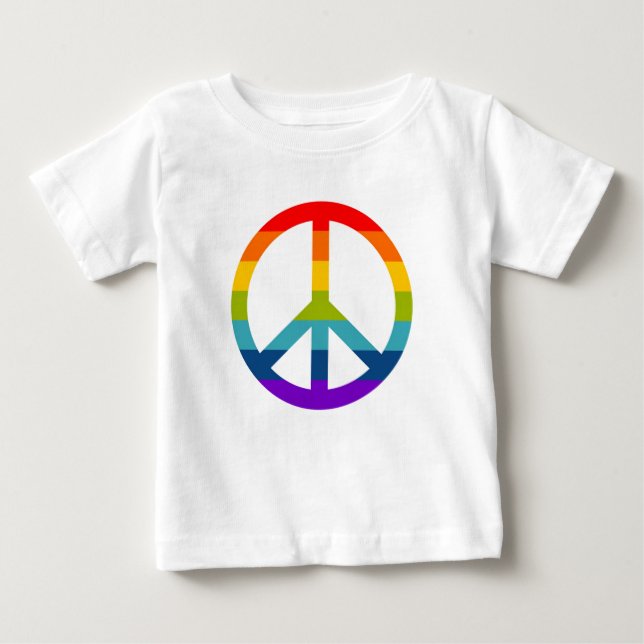 Regnbågsfilter, Fredstecken T Shirt (Framsida)