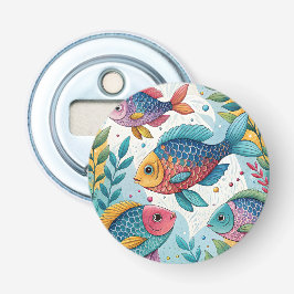 Regnbågsfisk i undervatten flasköppnare