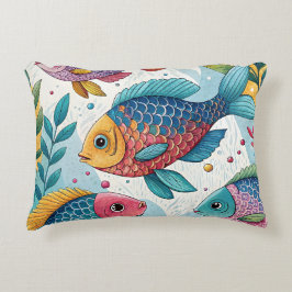 Regnbågsfisk i undervatten prydnadskudde