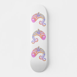 regnbågsfisk mini skateboard bräda 18,5 cm