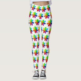 Regnbågsfjädrar Leggings