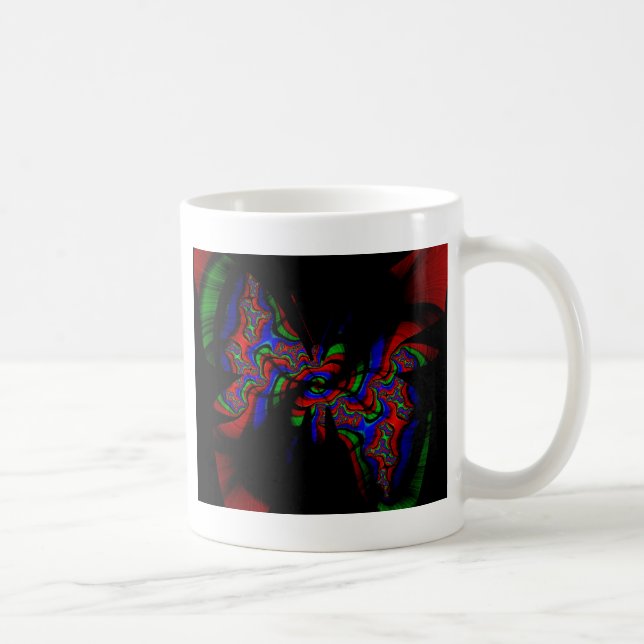 regnbågsfjäril kaffemugg (Höger)