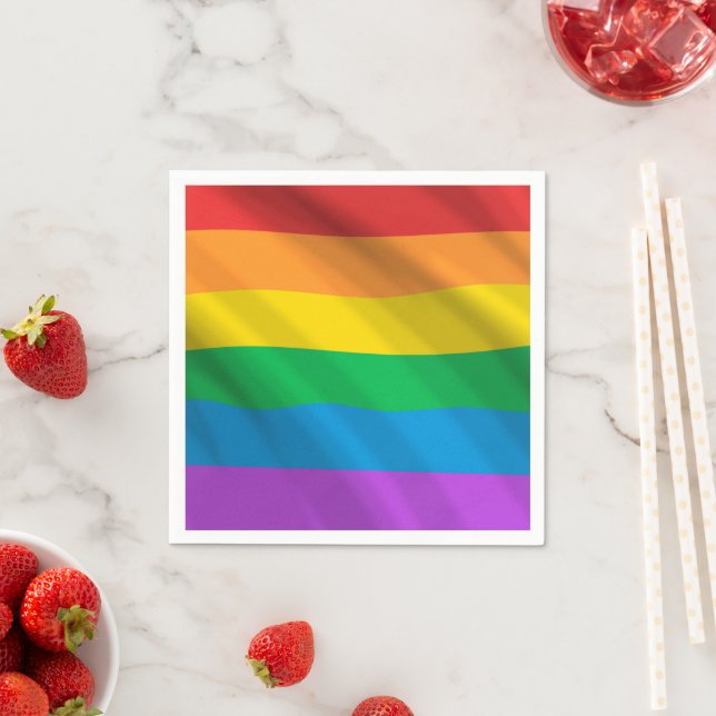 Regnbågsflagga LGBT Pride servetter – LGBTQ+ fest (Insitu)