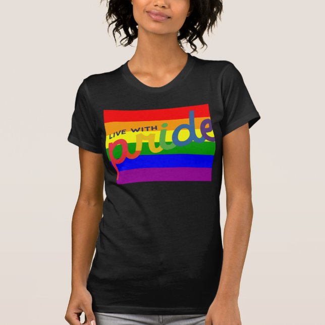 regnbågsflagga T-shirt för stolthet (Framsida)