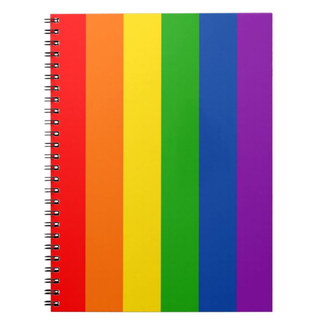Regnbågsflaggan HBTQ+ Pride, Gay Pride-färger Anteckningsbok (Framsidan)