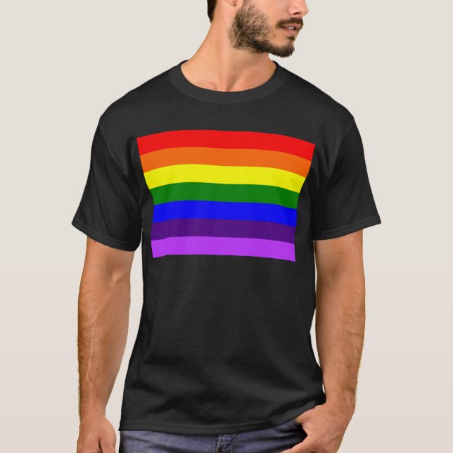 Regnbågsflaggan // Rainbow flag T-shirt (Framsida)